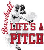 Epic Ladies Life's A Pitch V-Neck Graphic T-Shirts