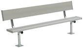 NRS Permanent Bench W/Backrest Surface Mount