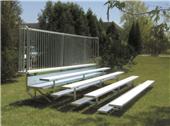 NRS Standard Low Rise 5 Row Bleachers - Single Footboards