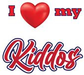 Epic Ladies Love My Kiddos V-Neck Graphic T-Shirts