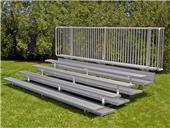 NRS Preferred Low Rise 5 Row Bleachers - Double Footboards