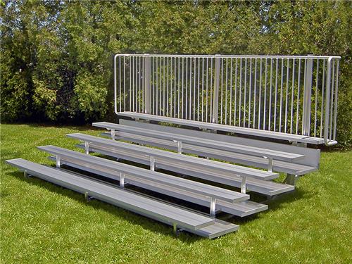 NRS Preferred Low Rise 5 Row Bleachers - Double Footboards. Free shipping.  Some exclusions apply.