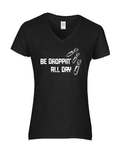 Epic Ladies Droppin' Bombs V-Neck Graphic T-Shirts - Baseball Equipment ...