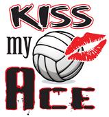 Epic Ladies Kiss My Ace V-Neck Graphic T-Shirts