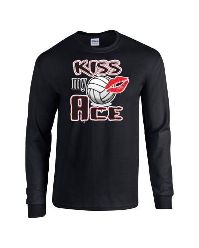 Epic Kiss My Ace Long Sleeve Cotton Graphic T-Shirts. Free shipping.  Some exclusions apply.