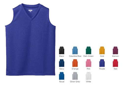 Augusta Girls' Wicking Mesh Sleeveless Jersey. Decorated in seven days or less.