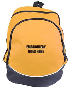 Augusta Sportswear Tri-Color Backpack. Embroidery is available on this item.