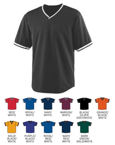 Augusta Sportswear Wicking V-Neck Youth Jerseys. Decorated in seven days or less.