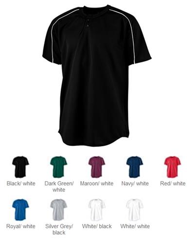 Augusta Sportswear Wicking Two-Button Jerseys. Decorated in seven days or less.