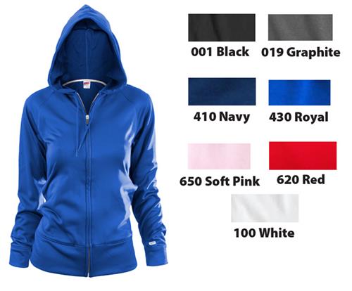 Soffe Poly-Fleece Team Zip Jacket Hoodie. Decorated in seven days or less.