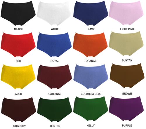 Adult Small (Kelly, Forest, Purple) & Youth Small (Gold) Regular Cheer Briefs