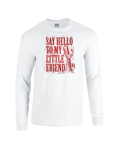 Epic Say Hello Long Sleeve Cotton Graphic T-Shirts. Free shipping.  Some exclusions apply.