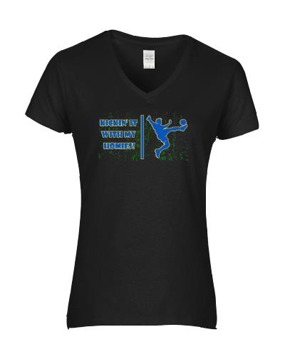Epic Ladies Kickin' It V-Neck Graphic T-Shirts. Free shipping.  Some exclusions apply.