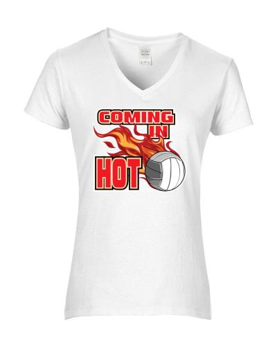 Epic Ladies Coming In Hot V-Neck Graphic T-Shirts