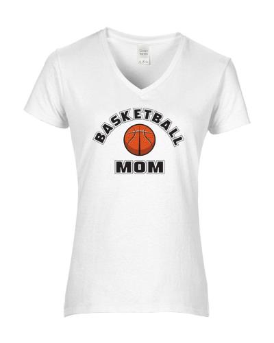 Epic Ladies Basketball Mom V-Neck Graphic T-Shirts. Free shipping.  Some exclusions apply.
