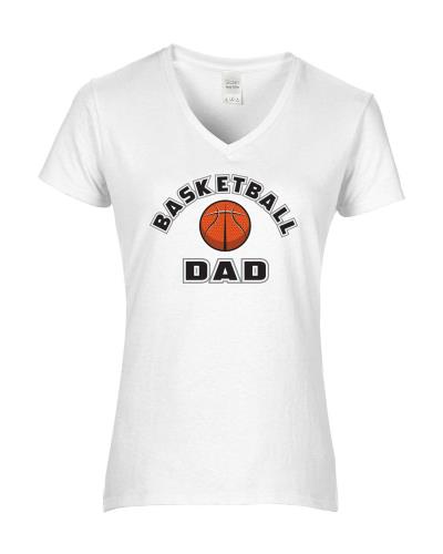 Epic Ladies Basketball Dad V-Neck Graphic T-Shirts. Free shipping.  Some exclusions apply.