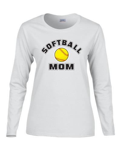 Epic Ladies Softball Mom Long Sleeve Graphic T-Shirts. Free shipping.  Some exclusions apply.