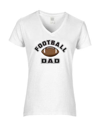 Epic Ladies Football Dad V-Neck Graphic T-Shirts. Free shipping.  Some exclusions apply.