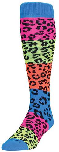 TCK Krazisox Rainbow Leopard Over Calf Socks PAIR