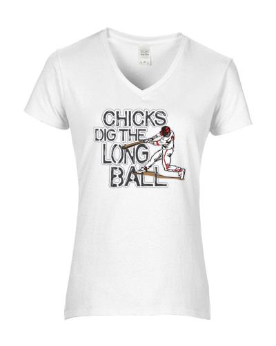 Epic Ladies Chicks Dig V-Neck Graphic T-Shirts. Free shipping.  Some exclusions apply.