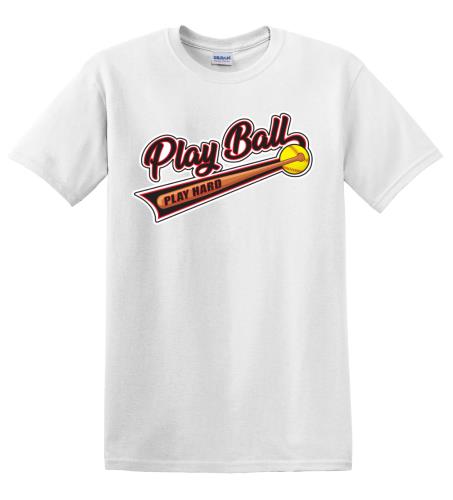Epic Adult/Youth Softball Play Ball Cotton Graphic T-Shirts