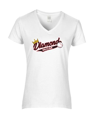 Epic Ladies Diamond Mom - BB V-Neck Graphic T-Shirts