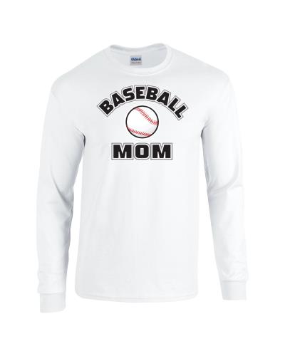 Epic Baseball Mom Long Sleeve Cotton Graphic T-Shirts. Free shipping.  Some exclusions apply.