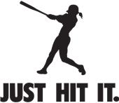 Epic Ladies Softball - Hit It V-Neck Graphic T-Shirts