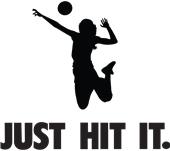 Epic Ladies Volleyball Hit It V-Neck Graphic T-Shirts