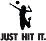 Epic Ladies Volleyball Hit It Long Sleeve Graphic T-Shirts