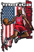 Epic Adult/Youth 'Merica Basketball Cotton Graphic T-Shirts