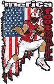 Epic Adult/Youth 'Merica Football Cotton Graphic T-Shirts