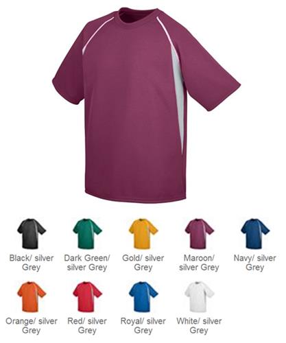 Augusta Youth Wicking Mesh Baseball Jersey. Decorated in seven days or less.