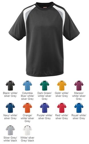 Augusta Sportswear Wicking Mesh Tri-Color Jerseys. Decorated in seven days or less.