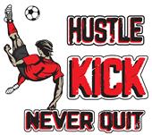 Epic Ladies Soccer Hustle V-Neck Graphic T-Shirts