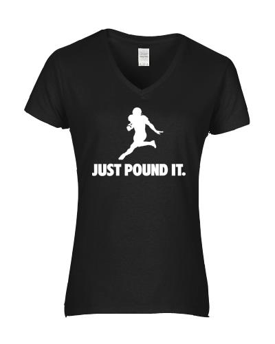 Epic Ladies Just Pound It Dark V-Neck Graphic T-Shirts. Free shipping.  Some exclusions apply.