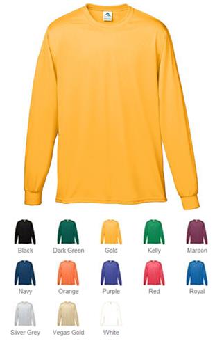 Augusta Adult/Youth Wicking Long Sleeve T-Shirt. Printing is available for this item.