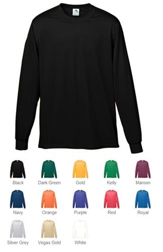 Augusta Youth Wicking Long Sleeve T-Shirt. Printing is available for this item.