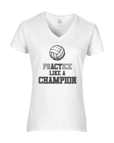 Epic Ladies Volleyball Champ V-Neck Graphic T-Shirts. Free shipping.  Some exclusions apply.