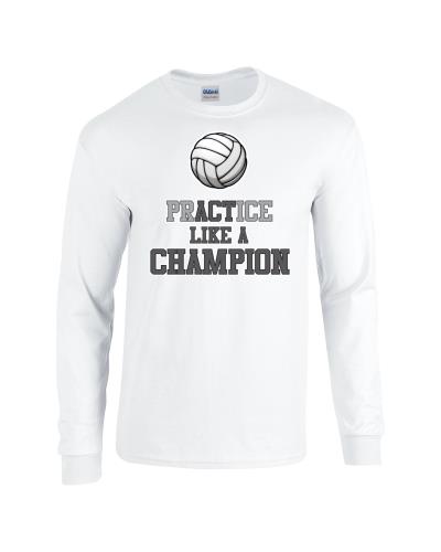 Epic Volleyball Champ Long Sleeve Cotton Graphic T-Shirts. Free shipping.  Some exclusions apply.