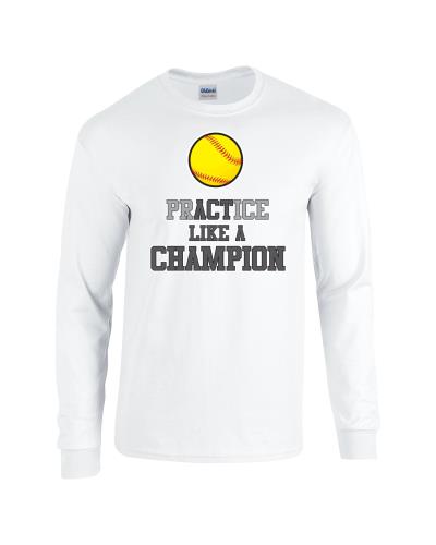 Epic Softball Champion Long Sleeve Cotton Graphic T-Shirts