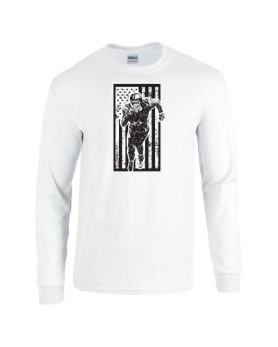 Epic Distressed Flag Long Sleeve Cotton Graphic T-Shirts. Free shipping.  Some exclusions apply.