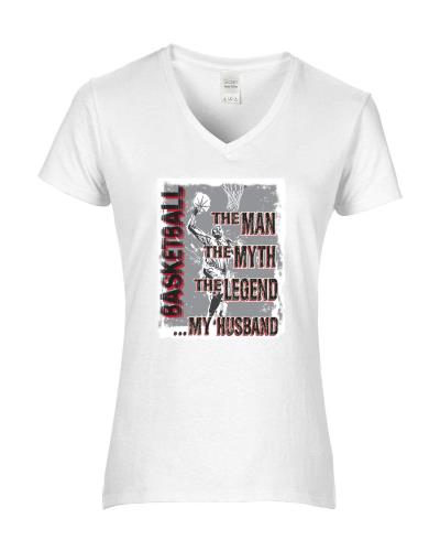 Epic Ladies Legend, My Husband V-Neck Graphic T-Shirts. Free shipping.  Some exclusions apply.