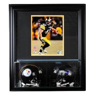 Pittsburgh Steelers Black Framed Wall-Mountable Mini Helmet Logo Display  Case