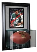 Perfect Cases Wall Mounted Football Display Case with 8 x 10