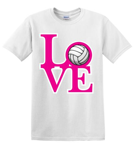 Epic Adult/Youth Volleyball Love Cotton Graphic T-Shirts. Free shipping.  Some exclusions apply.