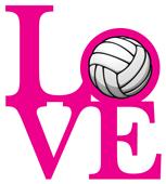 Epic Ladies Volleyball Love V-Neck Graphic T-Shirts