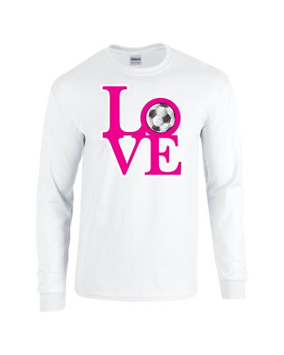 Epic Soccer Love Long Sleeve Cotton Graphic T-Shirts. Free shipping.  Some exclusions apply.