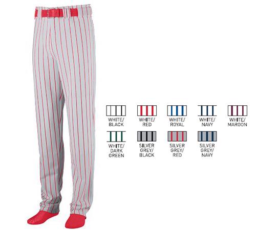 Augusta Striped Open Bottom Baseball/Softball Pant