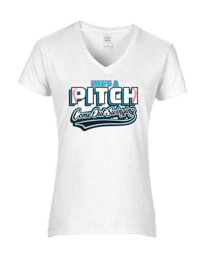 Epic Ladies Come Out Swinging V-Neck Graphic T-Shirts